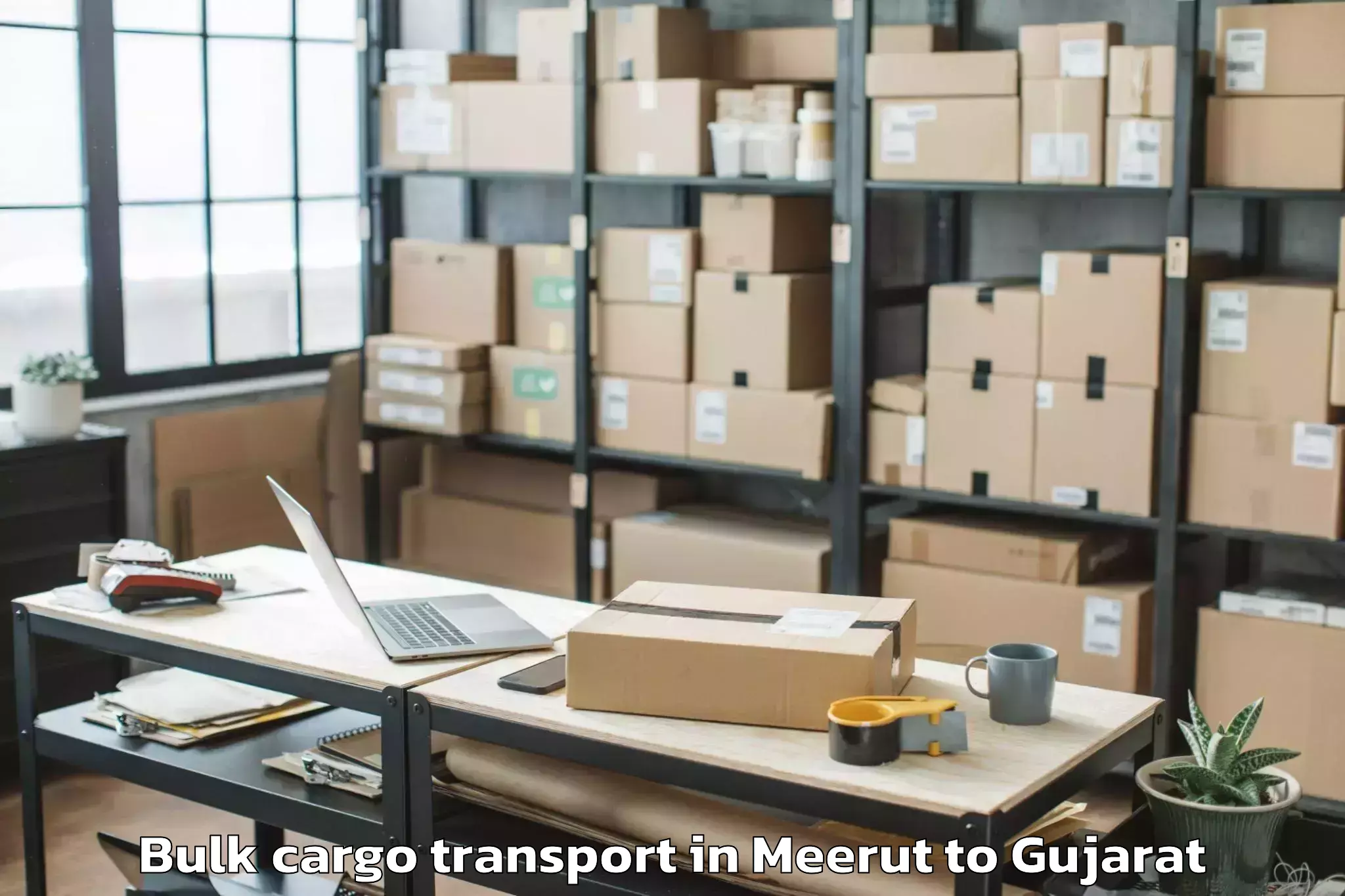 Professional Meerut to Sihor Bulk Cargo Transport